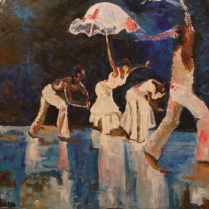 “The Dance 5 Ailey”
30” x 30′′ Oil on Canvas